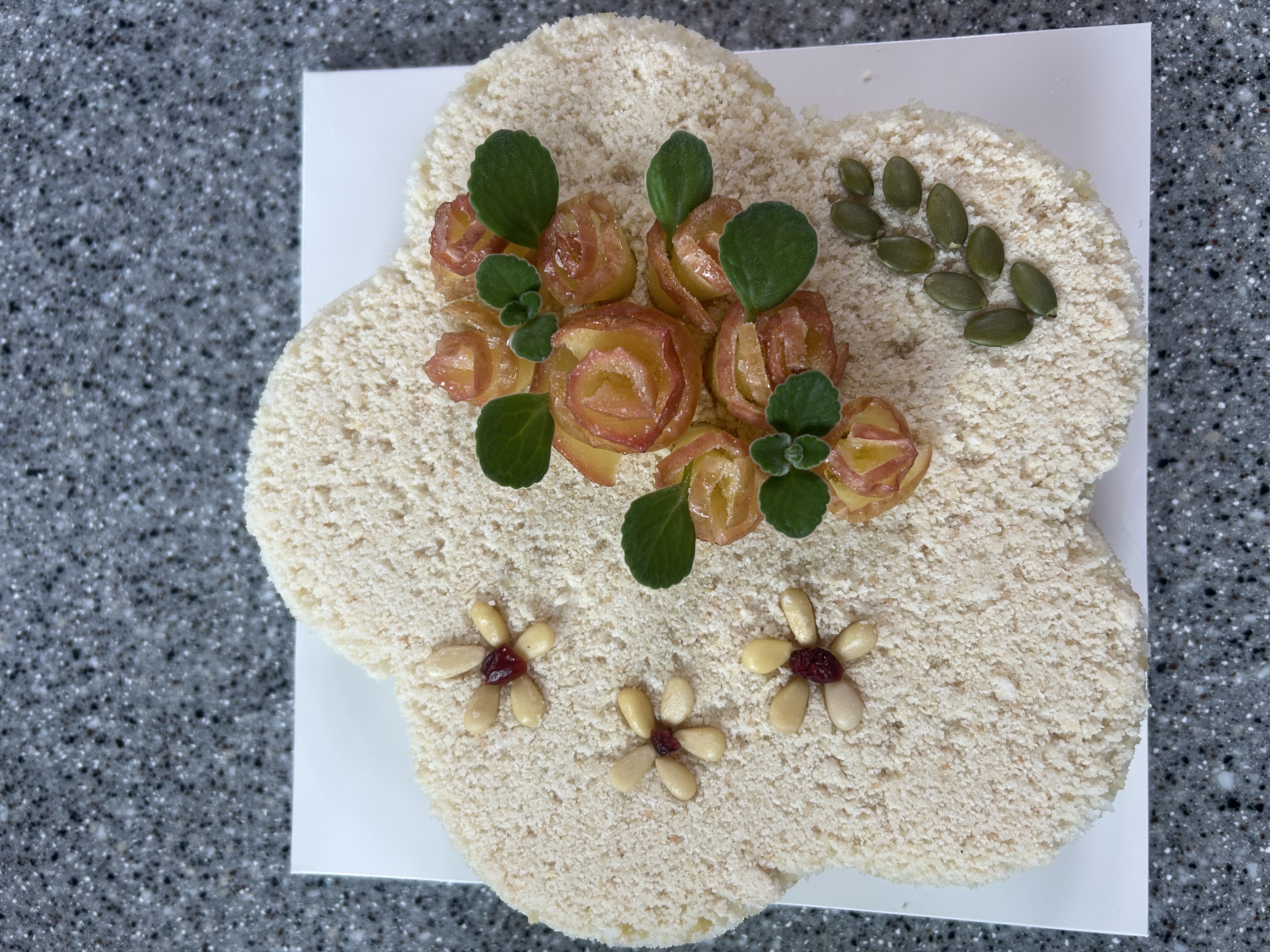 꽃 모양 백설기